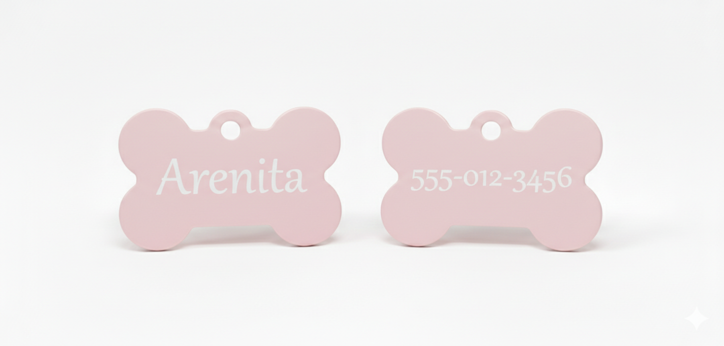 Placa en forma de hueso personalizado 🦴