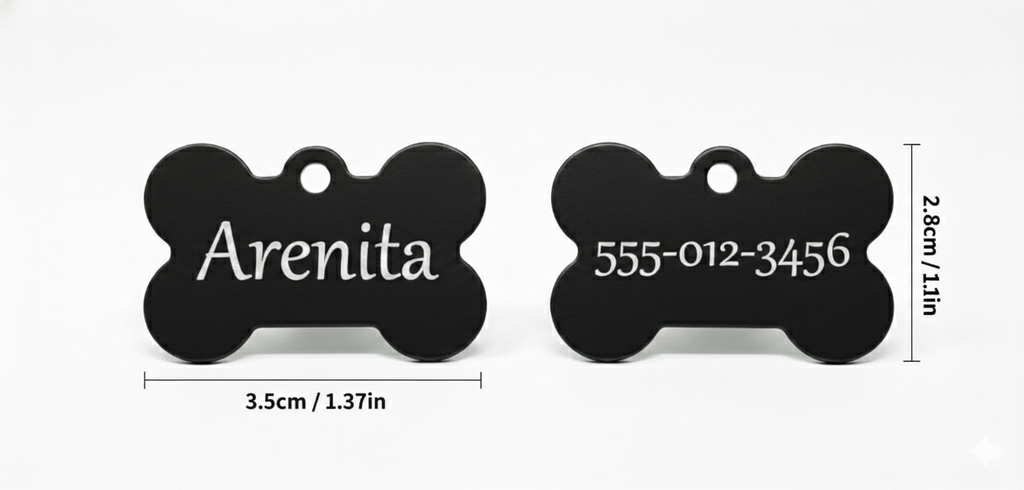 Placa en forma de hueso personalizado 🦴