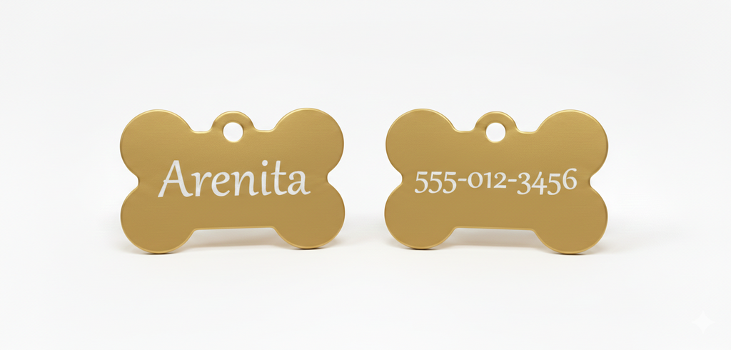 Placa en forma de hueso personalizado 🦴