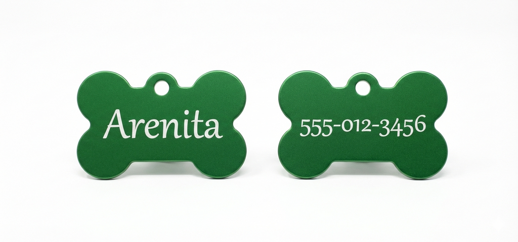 Placa en forma de hueso personalizado 🦴