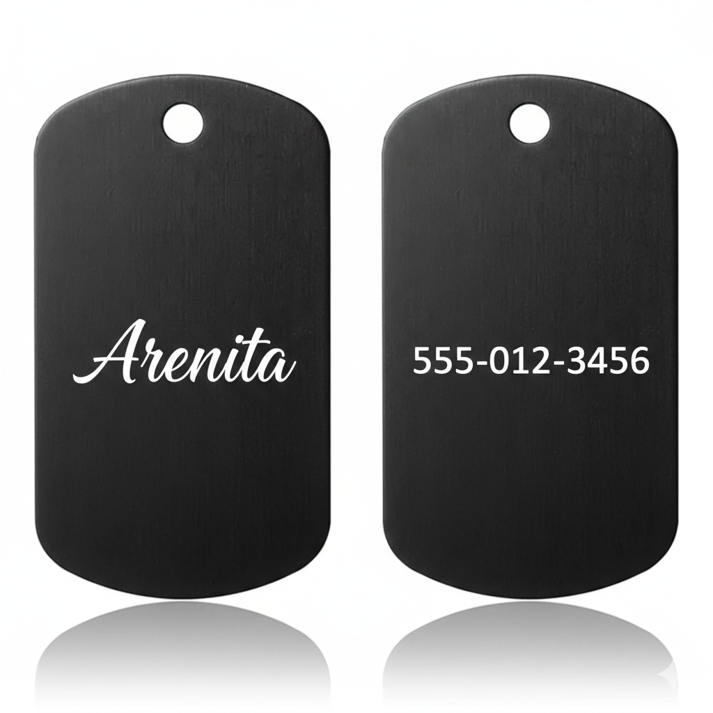 Placa rectangular para mascotas 🐈🐶