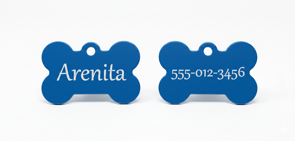 Placa en forma de hueso personalizado 🦴