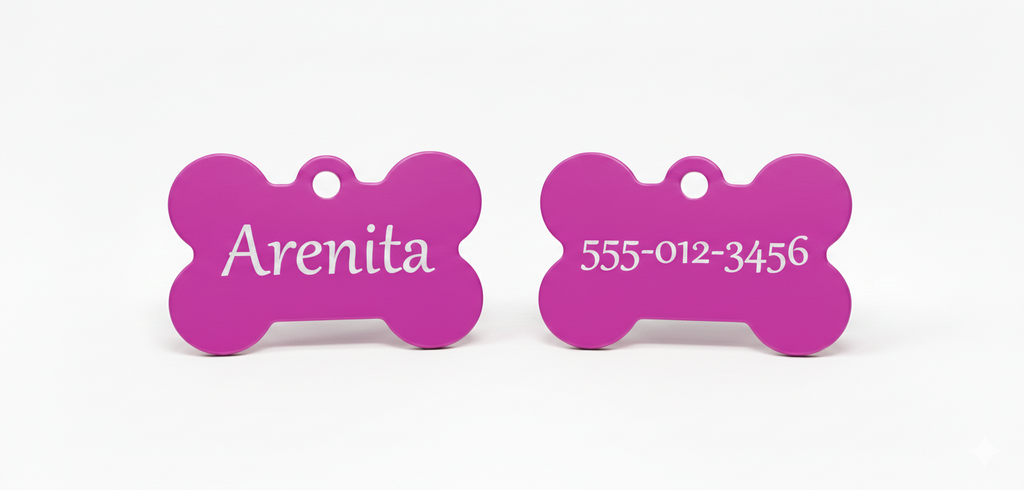 Placa en forma de hueso personalizado 🦴